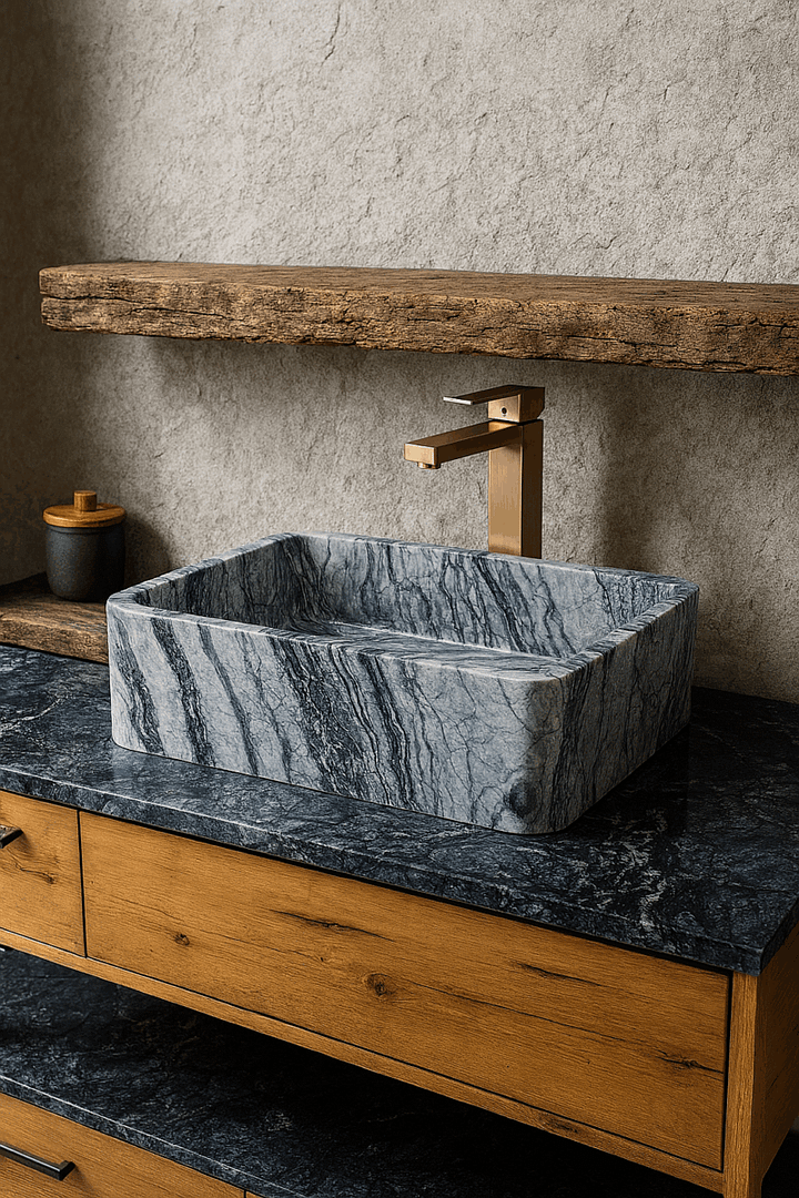 lavabo in marmo lunar opaco