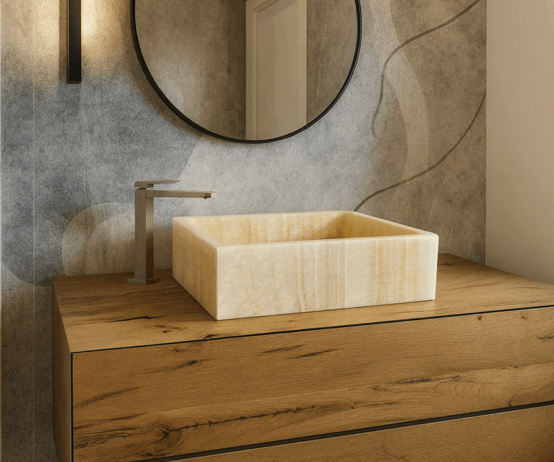 lavabo moderno onice particolare