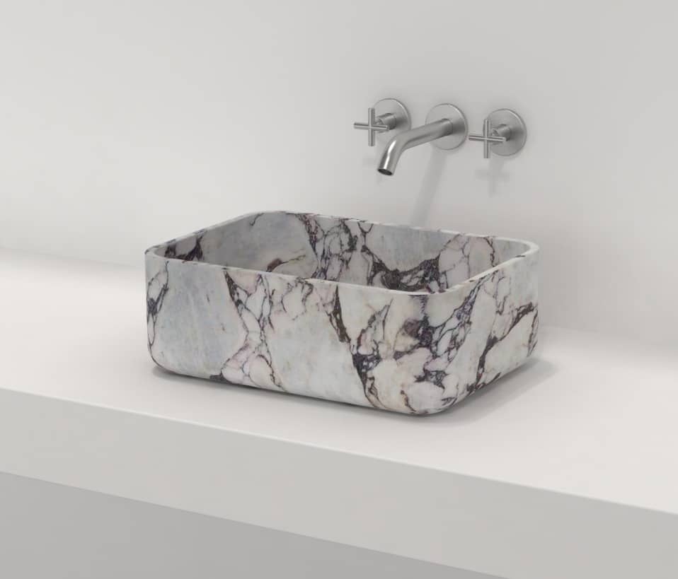 vasque en marbre calacatta pourpre